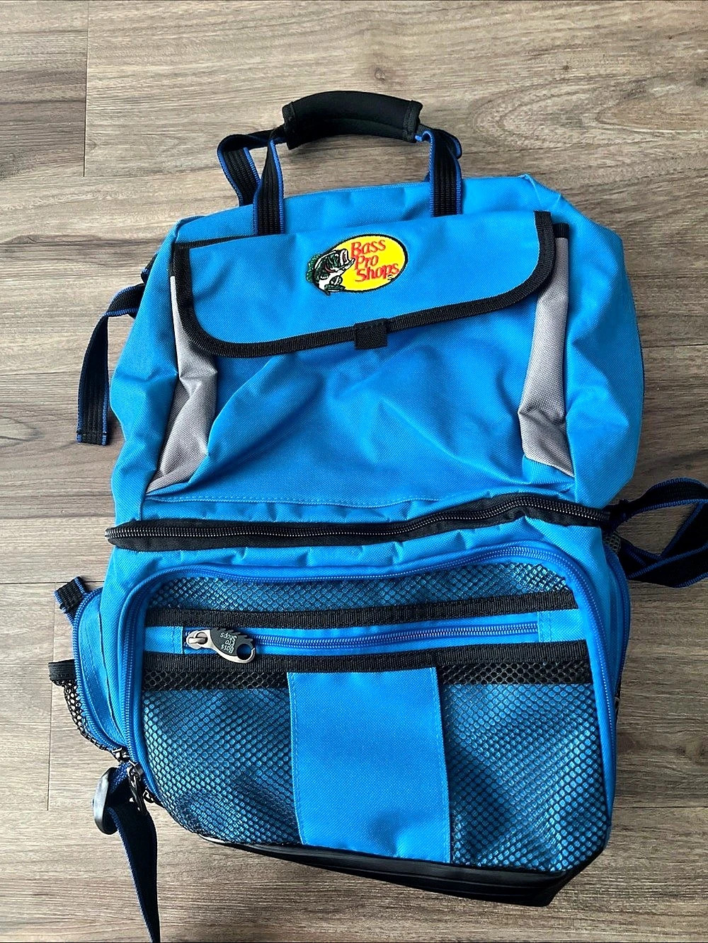 Bass Pro Shops Soft Backpack Cooler Blue & Gray